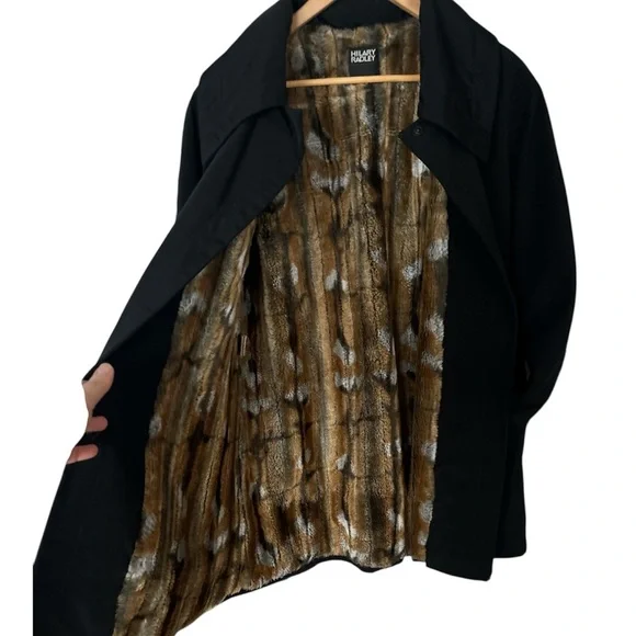 Vintage Hilary Radley with Faux Fur Lining Trench/Over Coat. Size 8 - Picture 6 of 11